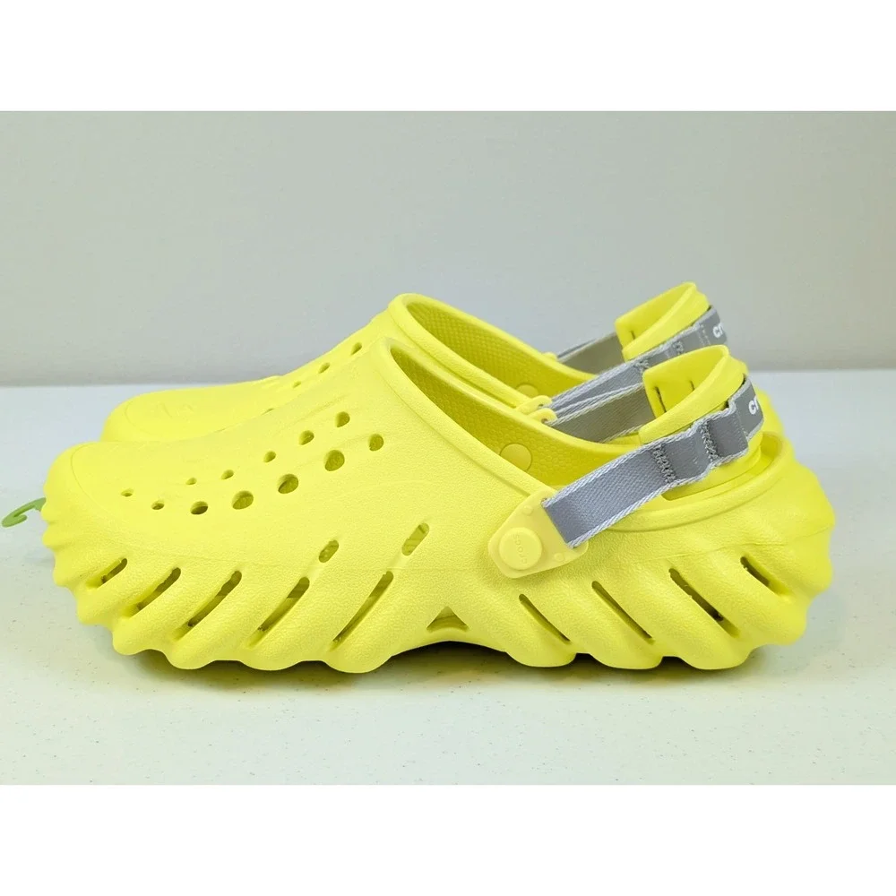 Crocs Echo Clogs w/ Reflective Strap Acidity Neon Yellow Size Men's 9/Womens 11
